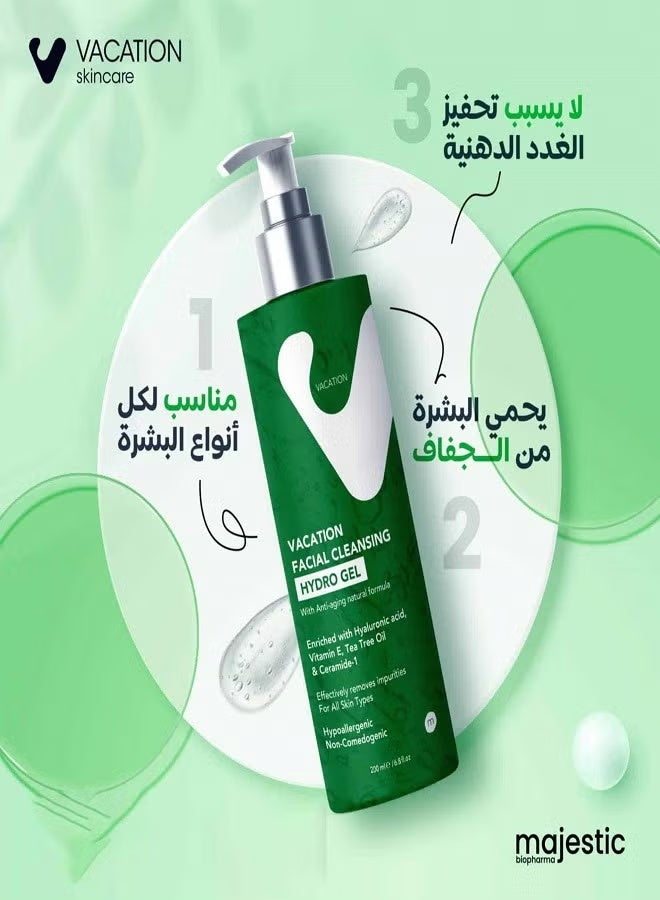 VACATION Facial Cleansing Hydro Gel Hyaluronic Acid Ceramide -200 Ml Packaging May Vary - Image 4